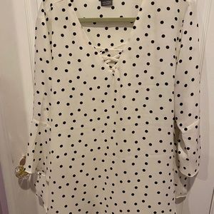 Van Heusen polka dot blouse
